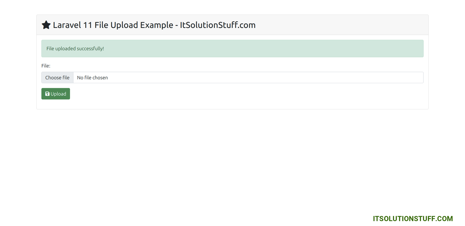 laravel 12 file upload output
