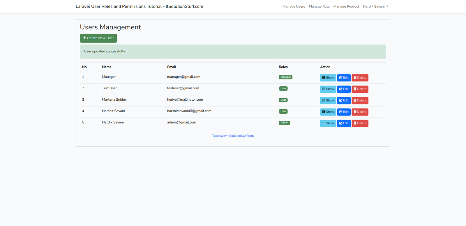 Laravel 12 User Roles and Permissions Tutorial Image
