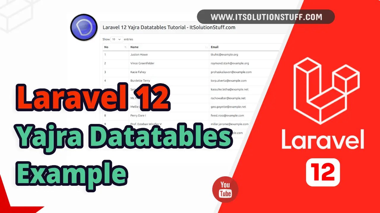 laravel 12 yajra datatables
