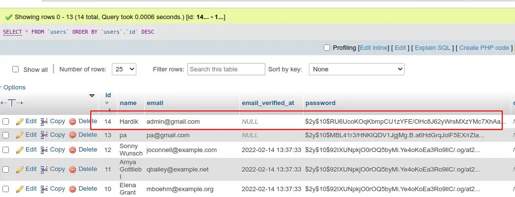 laravel 12 database seeder output